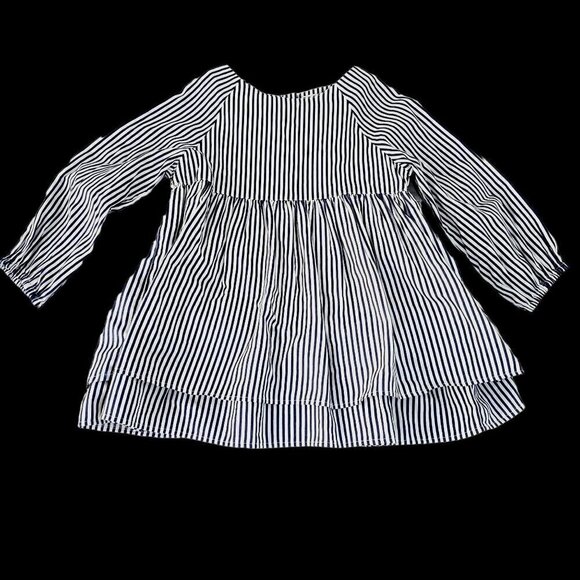 2 Pc Striped Tucker Tate Dress + Something Navy Blouson Top Baby Girl 24 Mo - Picture 3 of 13